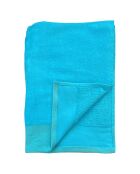 Serviette de bain en éponge velours Shady turquoise - 90x160 cm