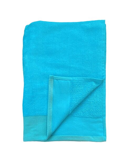 Serviette de bain en éponge velours Shady turquoise - 90x160 cm
