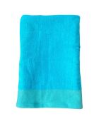 Serviette de bain en éponge velours Shady turquoise - 90x160 cm