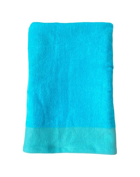 Serviette de bain en éponge velours Shady turquoise - 90x160 cm
