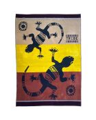 Serviette de plage en éponge velours Tribalno chocolat - 140x180 cm
