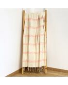 Fouta traditionnelle Calliope Xl rose - 200x200 cm