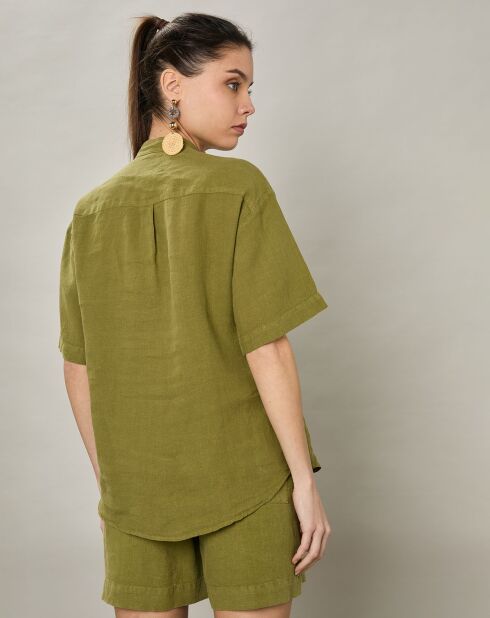 Citizen matcha-shirt van 100% linnen