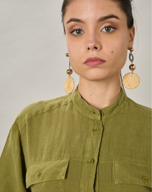 Citizen matcha-shirt van 100% linnen