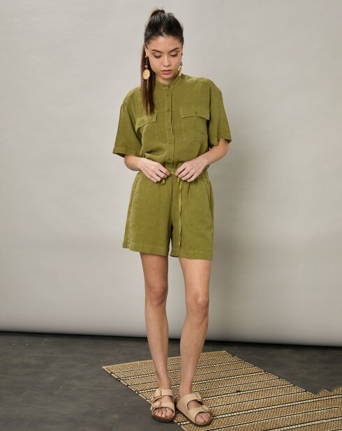 Citizen matcha-shirt van 100% linnen