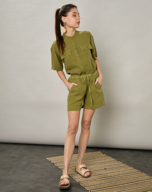 Citizen matcha-shirt van 100% linnen