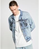 Veste en jean bleue