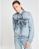 Veste en jean bleue