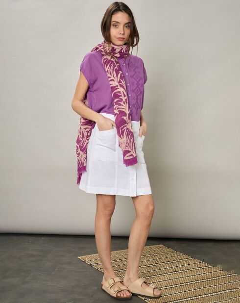 Jumping witte rok van katoen en linnen