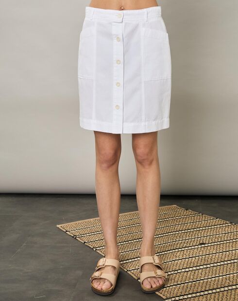 Jumping witte rok van katoen en linnen
