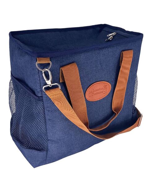 Glacière Escapade bleu chiné - 48x34x12 cm