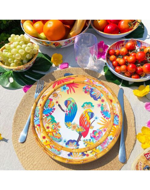 2 piatti piccoli multicolori Bahia - D.23 cm