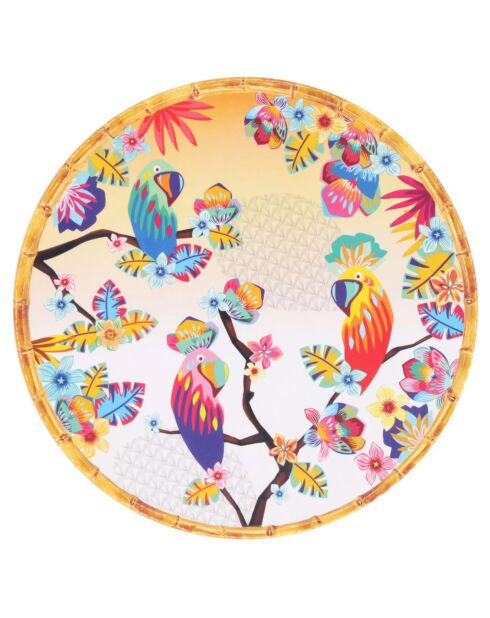 Piatto rotondo multicolore Bahia - D.35,5 cm