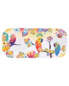 Piatto lungo multicolore Bahia - 50x36x5 cm