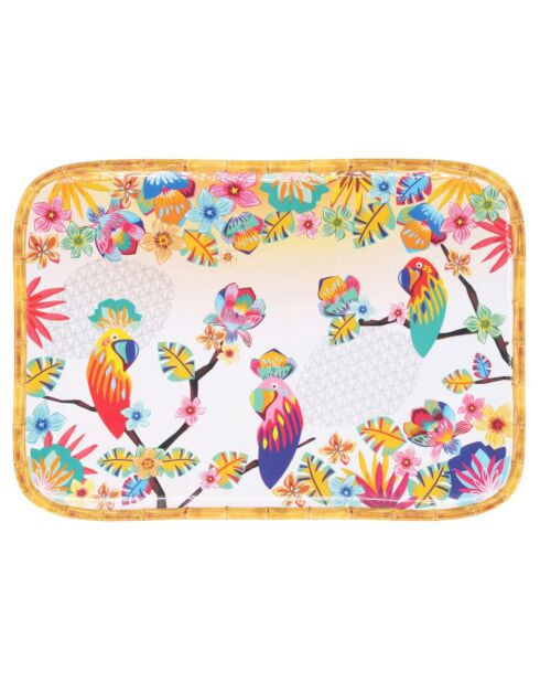 Vassoio rettangolare Bahia multicolore - 45x32 cm