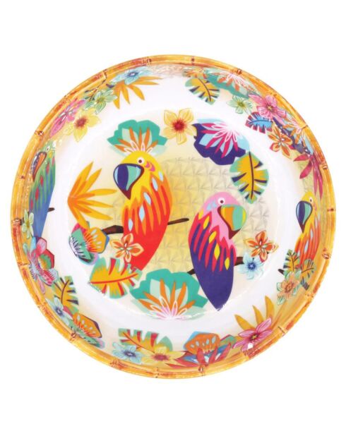 Piatto fondo Bahia grande multicolore - D.23 cm