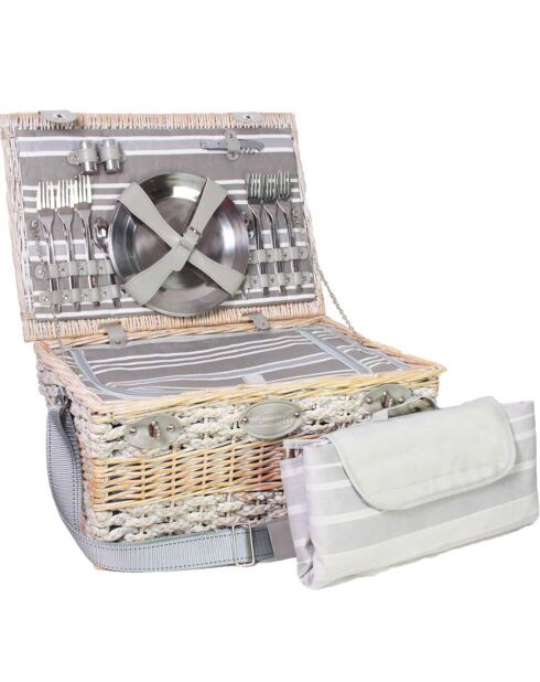 Panier pique-nique en osier Versailles - 6 personnes