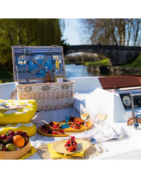 Panier pique-nique en osier Versailles - 6 personnes