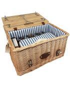Panier pique-nique en osier Saint Malo - 4 personnes