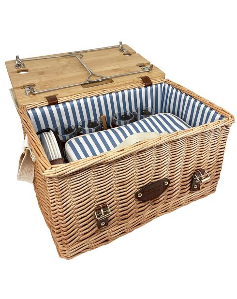 Panier pique-nique en osier Saint Malo - 4 personnes