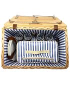 Panier pique-nique en osier Saint Malo - 4 personnes