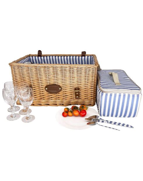 Panier pique-nique en osier Saint Malo - 4 personnes