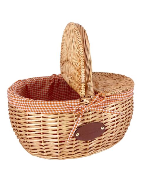 Panier en osier Campagne - 2 personnes - 40x31x20 cm