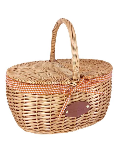 Panier en osier Campagne - 2 personnes - 40x31x20 cm