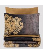 Parure housse de couette Jadira anthracite/beige