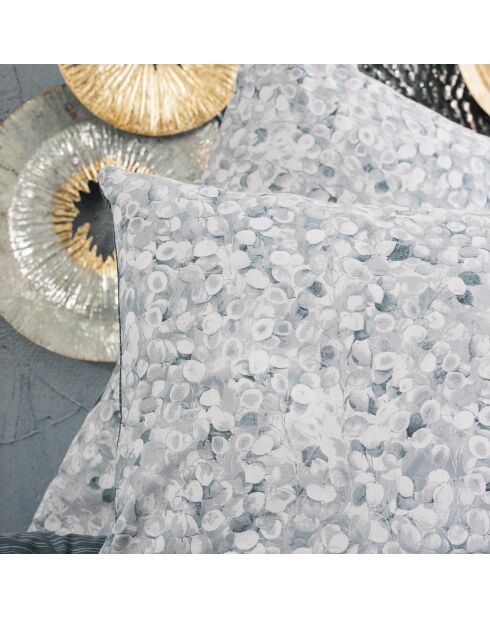 Parure housse de couette Molly anthracite/gris/blanc