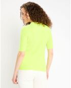 Pull en Laine & Cachemire Tacha col danseuse jaune fluo