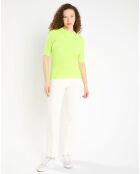 Pull en Laine & Cachemire Tacha col danseuse jaune fluo