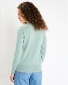 Pull 100% Cachemire Zabri col rond vert clair