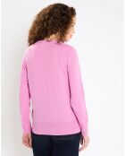 Pull 100% Cachemire Zabri col rond rose