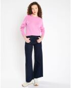 Pull 100% Cachemire Zabri col rond rose