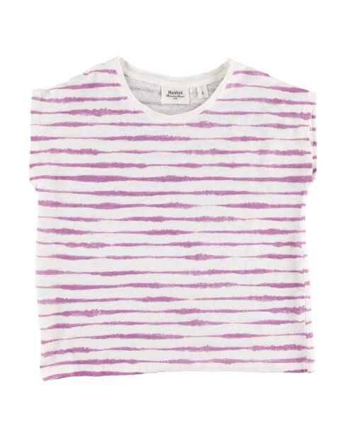 T-Shirt 100% Lin Telodia écru/peony