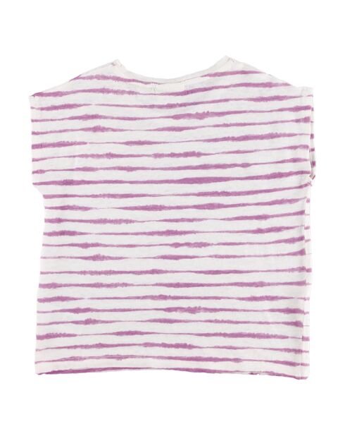 T-Shirt 100% Lin Telodia écru/peony