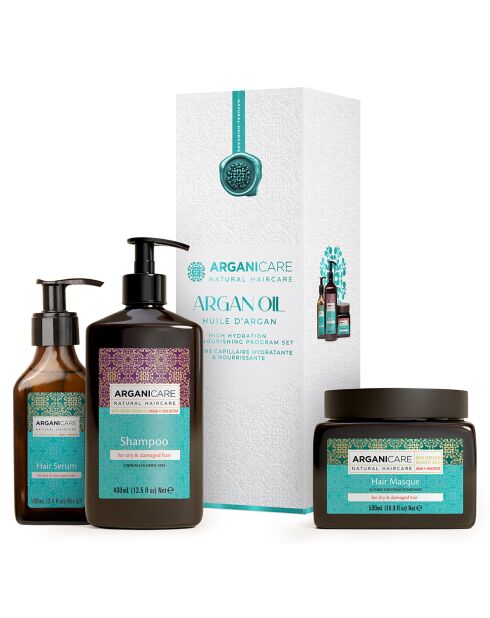 Coffret Shampoing + Masque + Sérum à l'Argan