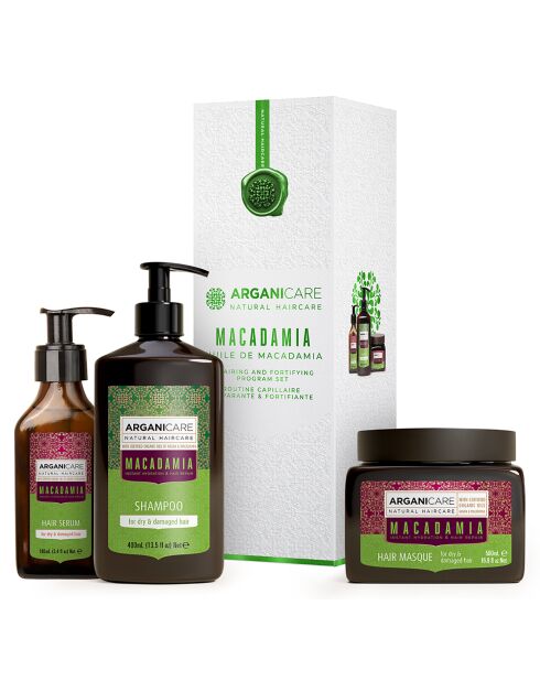 Coffret Shampoing + Masque + Sérum au Macadamia