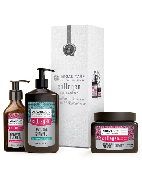 Coffret Shampoing + Masque + Sérum au Collagène