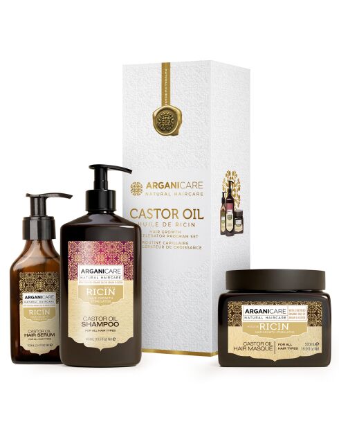 Coffret Shampoing + Masque + Sérum au Ricin