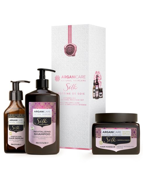 Set de champú, mascarilla y sérum Silk Protein