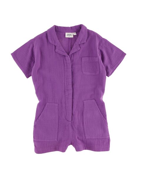 Combinaison en Gaze de Coton Suki violette