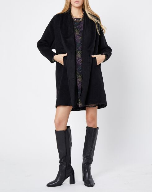 Manteau façon peignoir noir