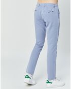 Pantalon en Lin mélangé Chino Slim Fit bleu clair