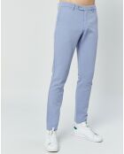 Pantalon en Lin mélangé Chino Slim Fit bleu clair