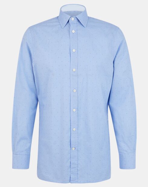 Chemise Regular Fit  Vichy imprimée bleu ciel