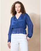 Blouse satinée Airbag  bleue