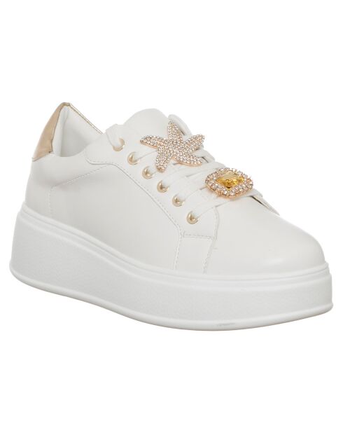 Wit/gouden Pia sneakers