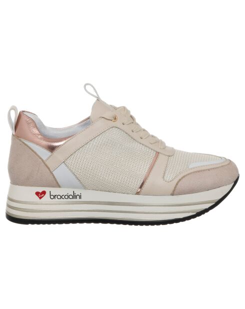 Sneakers Edna ivoire/rose